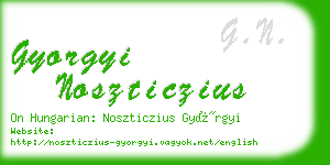 gyorgyi noszticzius business card